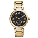 Michael Kors Skylar Black Dial Gold Steel Strap Watch for Women - MK5989 Authentic Buy Shop Now