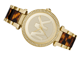 Michael Kors Parker Chronograph Gold Dial Two Tone Steel Strap Watch for Women - MK6109 Authentic Buy Shop Now