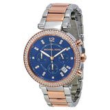 Michael Kors Parker Blue Dial Two Tone Steel Strap Watch for Women - MK6141 Authentic Buy Shop Now