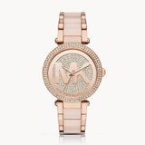 Michael Kors Parker Pink Dial Pink Steel Strap Watch for Women - MK6176 Authentic Buy Shop Now