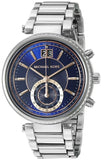 Michael Kors Sawyer Navy Blue Dial Silver Steel Strap Watch for Women - MK6224 Authentic Buy Shop Now