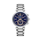 Michael Kors Sawyer Navy Blue Dial Silver Steel Strap Watch for Women - MK6224 Authentic Buy Shop Now