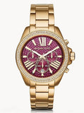 Michael Kors Wren Purple Dial Gold Steel Strap Watch for Women - MK6290 Authentic Buy Shop Now