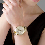 Michael Kors Ritz Gold Dial Gold Steel Strap Watch for Women - MK6356 Authentic Buy Shop Now