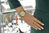 Michael Kors Sawyer White Dial Gold Steel Strap Watch for Women - MK6362 Authentic Buy Shop Now