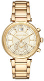 Michael Kors Sawyer White Dial Gold Steel Strap Watch for Women - MK6362 Authentic Buy Shop Now