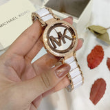 Michael Kors Parker White Dial Two Tone Steel Strap Watch for Women - MK6365 Authentic Buy Shop Now