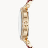 Michael Kors Parker Mother of Pearl Red Dial Two Tone Steel Strap Watch for Women - MK6427 Authentic Buy Shop Now