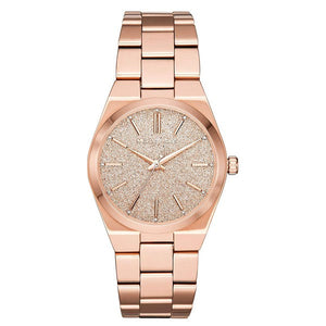 Michael Kors Channing Quartz Rose Gold Dial Rose Gold Steel Strap Watch For Women - MK6624 Authentic Buy Shop Now
