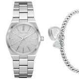 Michael Kors Channing Three Hand Silver Dial Silver Steel Strap Watch For Women - MK6626 Authentic Buy Shop Now
