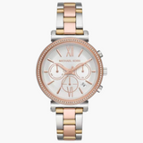 Michael Kors Sofie Chronograph White Dial Two Tone Steel Strap Watch For Women - MK6688 Authentic Buy Shop Now