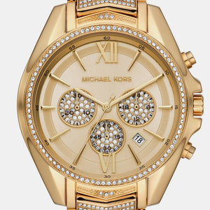 Michael Kors Whitney Chronograph Gold Dial Gold Steel Strap Watch For Women - MK6729 Authentic Buy Shop Now