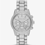 Michael Kors Ritz Chronograph Crystals Silver Dial Silver Steel Strap Watch for Women - MK6746 Authentic Buy Shop Now