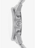 Michael Kors Ritz Chronograph Crystals Silver Dial Silver Steel Strap Watch for Women - MK6746 Authentic Buy Shop Now