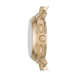 Michael Kors Runway Mercer Analog Brown Dial Gold Steel Strap Watch For Women - MK6855 Authentic Buy Shop Now