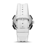 Michael Kors Sidney Multifunction Black Dial White Silicone Strap Watch For Women - MK6947 Authentic Buy Shop Now