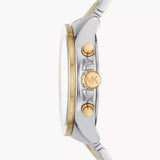 Michael Kors Wren Chronograph Crystals Silver Two Tone Steel Strap Watch for Women - MK6953 Authentic Buy Shop Now