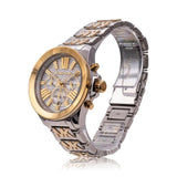 Michael Kors Wren Chronograph Crystals Silver Two Tone Steel Strap Watch for Women - MK6953 Authentic Buy Shop Now