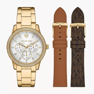 Michael Kors Tibby Multifunction White Dial Gold Steel Strap Watch for Women - MK6969 Authentic Buy Shop Now