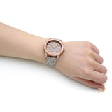 Michael Kors Runway Quartz Rose Gold Dial White Leather Strap Watch For Women - MK6980 Authentic Buy Shop Now