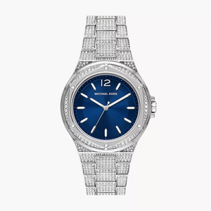 Michael Kors Lennox Three Hand Blue Dial Silver Steel Strap Watch For Women - MK6990 Authentic Buy Shop Now