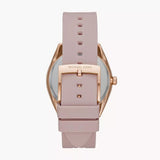 Michael Kors Janelle Three Hand Rose Gold Dial Pink Rubber Strap Watch For Women - MK7139 Authentic Buy Shop Now