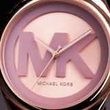 Michael Kors Janelle Three Hand Rose Gold Dial Pink Rubber Strap Watch For Women - MK7139 Authentic Buy Shop Now