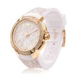 Michael Kors Sydney Quartz White Dial White Leather Strap Watch For Women - MK7221 Authentic Buy Shop Now
