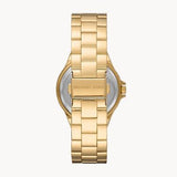 Michael Kors Lennox Three Hand Gold Dial Gold Steel Strap Watch For Women - MK7229 Authentic Buy Shop Now