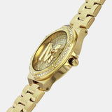 Michael Kors Lennox Three Hand Gold Dial Gold Steel Strap Watch For Women - MK7229 Authentic Buy Shop Now