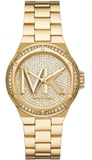 Michael Kors Lennox Three Hand Gold Dial Gold Steel Strap Watch For Women - MK7229 Authentic Buy Shop Now
