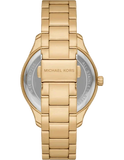 Michael Kors Layton Chronograph Brown Dial Gold Steel Strap Watch For Women - MK7296 Authentic Buy Shop Now