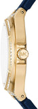 Michael Kors Lennox Three Hand White Dial Blue Silicone Strap Watch For Women - MK7333 Authentic Buy Shop Now