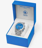 Michael Kors Runway Stop Hunger Blue Dial Silver Steel Strap Watch for Women - MK7427 Authentic Buy Shop Now