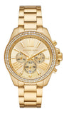 Michael Kors Wren Chronograph Gold Dial Gold Steel Strap Watch for Women - MK7428 Authentic Buy Shop Now