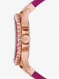 Michael Kors Everest Pave Crystals Pink Dial Pink Rubber Strap Watch for Women - MK7441 Authentic Buy Shop Now