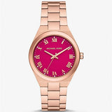 Michael Kors Lennox Analog Pink Dial Rose Gold Steel Strap Watch for Women - MK7462 Authentic Buy Shop Now