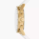 Michael Kors Hadyn Chronograph White Dial White Rubber Strap Watch for Women - MK7484 Authentic Buy Shop Now