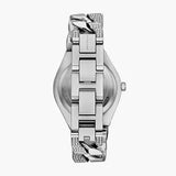 Michael Kors Lennox Pave Three-Hand Crystals Silver Dial Silver Steel Strap Watch for Women - MK7488 Authentic Buy Shop Now