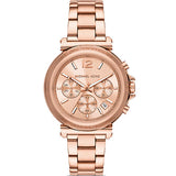 Michael Kors Maren Chronograph Rose Gold Dial Rose Gold Steel Strap Watch for Women - MK7494 Authentic Buy Shop Now