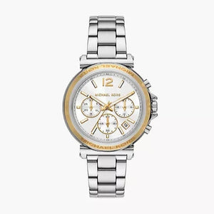 Michael Kors Maren Chronograph Silver Dial Silver Steel Strap Watch for Women - MK7495 Authentic Buy Shop Now