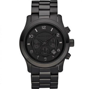 Michael Kors Runway Chronograph Black Dial Black Steel Strap Watch for Men - MK8157 Authentic Buy Shop Now