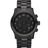 Michael Kors Runway Chronograph Black Dial Black Steel Strap Watch for Men - MK8157 Authentic Buy Shop Now