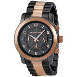 Michael Kors Runway Chronograph Grey Dial Two Tone Steel Strap Unisex Watch - MK8189 Authentic Buy Shop Now