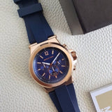 Michael Kors Dylan Blue Dial Blue Rubber Strap Watch for Men - MK8295 Authentic Buy Shop Now