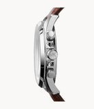 Michael Kors Gage Chronograph Blue Dial Brown Leather Strap Watch For Men - MK8362 Authentic Buy Shop Now