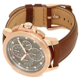 Michael Kors Ryker Analog Gray Dial Brown Leather Strap Watch For Men - MK8519 Authentic Buy Shop Now