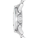 Michael Kors Brecken Chronograph Silver Dial Silver Steel Strap Watch For Women - MK8562 Authentic Buy Shop Now
