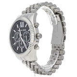 Michael Kors Lexington Chronograph Black Dial Black Steel Strap Watch For Men - MK8602 Authentic Buy Shop Now