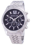 Michael Kors Lexington Chronograph Black Dial Black Steel Strap Watch For Men - MK8602 Authentic Buy Shop Now